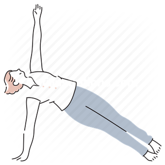 yoga, pose, poses, exercise, fitness, sport, people, side plank, woman