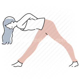 yoga, pose, poses, exercise, fitness, sport, people, triangle, bend, woman