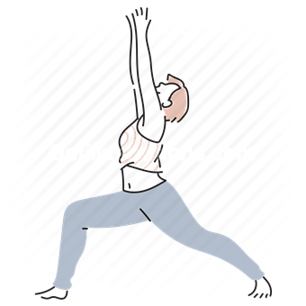 yoga, pose, poses, exercise, fitness, sport, people, woman, high, lunge