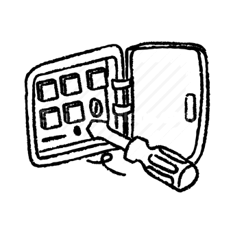 screwdriver, control-panel, repair, tools, maintenance