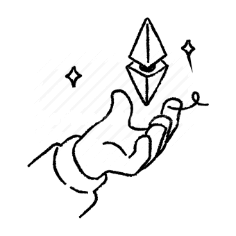 hand, ethereum, blockchain, stars, minimal