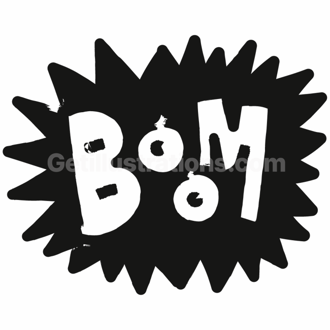 boom, explosive, explosion, sticker, element, ornament