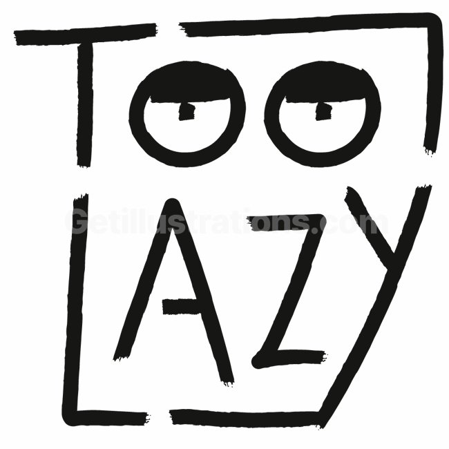 ornament, too lazy, lazy, laziness, sticker, element