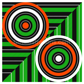 abstract, geometric, concentric circles, target, bullseye, contrast, graphic design