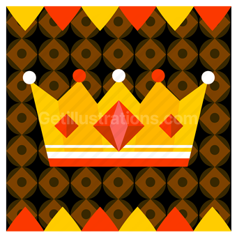 crown, royalty, power, symbols, geometric, abstract, pattern