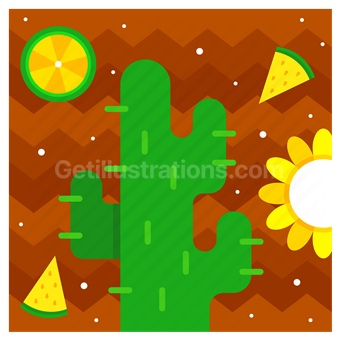 cactus, desert, summer, fruit, nature, landscape