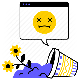 website, webpage, plant, broken, browser, damage, emoji, emoticon