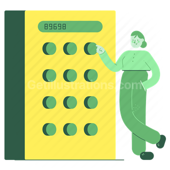 woman, female, person, calculator, calculations, calculate, device, math, finance, accounting