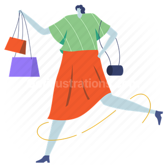 shopping, bags, shop, store, bag, handbag, woman, people, person