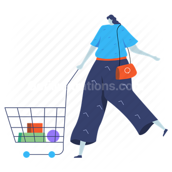 shopping, shop, store, cart, purchase, item, browse, woman, people, person