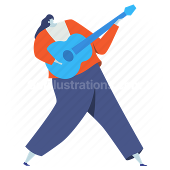 guitar, music, instrument, musical, media, people, person, activity
