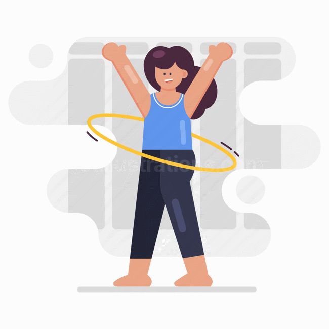 hoop, workout, woman, fitness, exercise