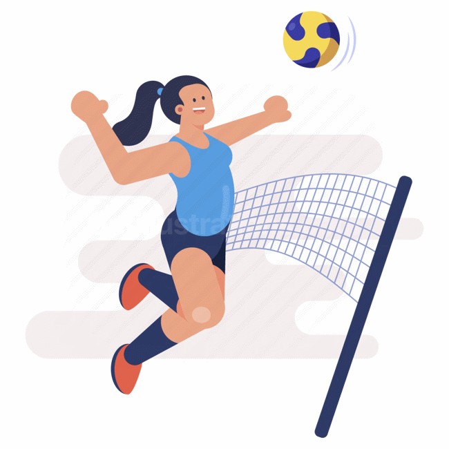 volleyball, net, ball, sport, activity, woman