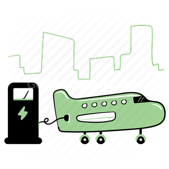 airplane, plane, fuel, electricity, transport, eco friendly, electric