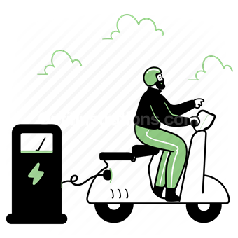 electricity, scooter, vehicle, transport, vespa, eco friendly, electric