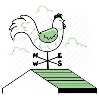 farming, direction, wind, chicken, barn, decoration