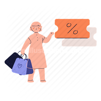 woman, female, person, coupon, discount, sale, shop, ecommerce