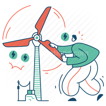 eco, wind, mill, turbine, electricity, electric, power, energy