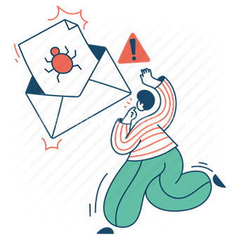 envelope, mail, email, alert, bug, warning