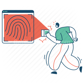 fingerprint, print, biometrics, website, scan, safety, protection