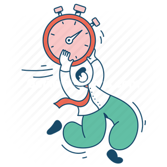 timer, stopwatch, deadline, time, clock, man
