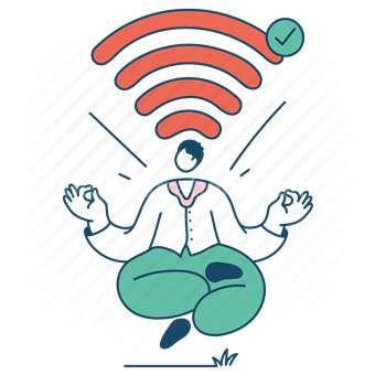 wireless, wifi, internet, connection, confirm, checkmark