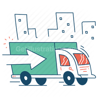 truck, vehicle, transport, delivery, deliver, shipping