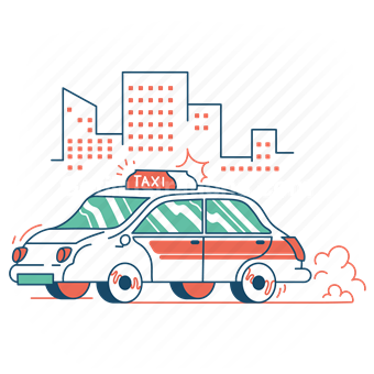 vehicle, transport, travel, taxi, car, cab, city