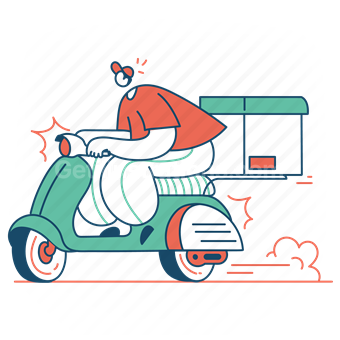vehicle, transport, travel, vespa, scooter, delivery, shipping