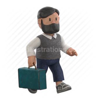 man, people, person, business, suitcase, briefcase, office, work