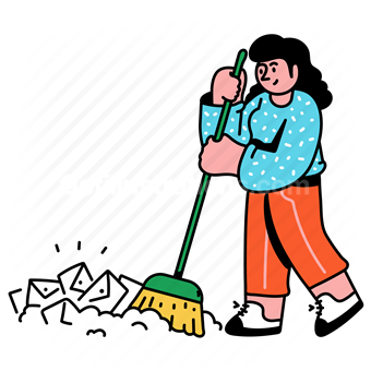 broom, cleaning, clear, housekeeping, sweeping, cache, remove, spam
