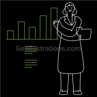 folder, file, graph, chart, analytics, statistics, woman, people