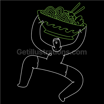 noodles, restaurant, meal, diet, nutrition, man, people, take out, asian