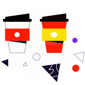 coffee, drink, beverage, container, shapes, shape