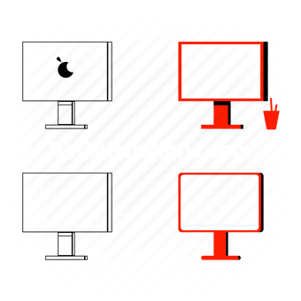 monitor, computer, electronic, device, screen