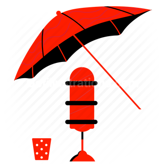 parasol, shade, umbrella, trash, lamp, lighting