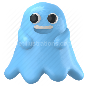 monster, halloween, spooky, scary, character, smiley, sticker