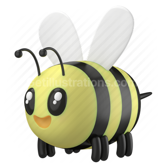 bee, insect, bug, honey bee, ecology, smiley