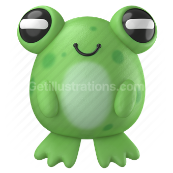 frog, toad, monster, smiley, sticker, spooky, halloween, scary