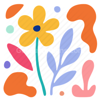 flower, nature, colorful, shapes, abstract art, spring