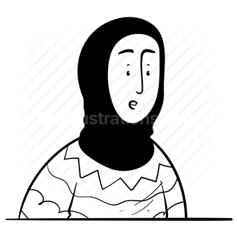 avatar, character, people, person, user, account, hijab, woman
