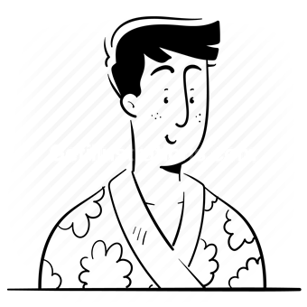 avatar, character, people, person, user, account, kimono, man
