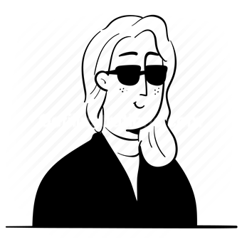 avatar, character, people, person, user, account, sunglasses, woman
