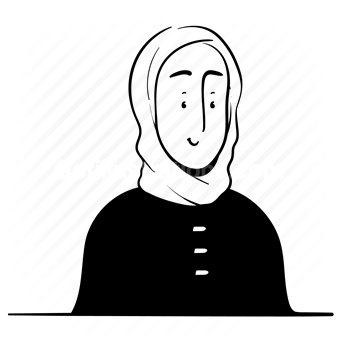 avatar, character, people, person, user, account, woman, female, hijab