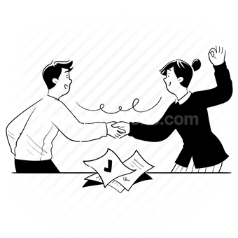deal, meeting, hands, shake, confirm, man, woman, people