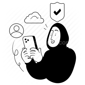 gulf, arab, arabic, middle east, woman, people, mobile, integration, app, security