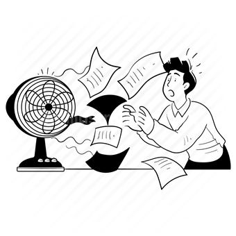 files, file, document, paper, page, fan, flying, man, people