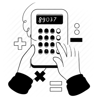 accounting, calculator, calculating, hand, gesture, math, mathematics