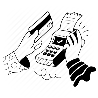 payment, pay, credit card, debit card, hand, gesture, receipt, machine