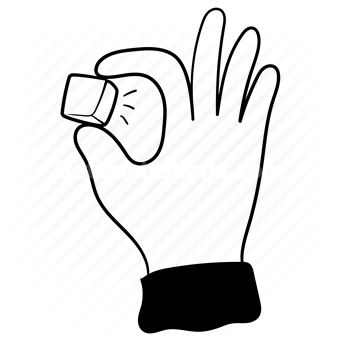 hand, gesture, fingers, hand gesture, motion, hold, cube